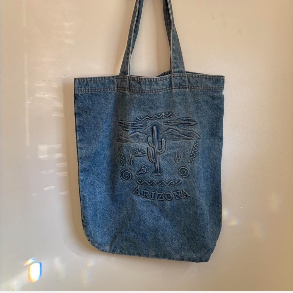 Huge Arizona Denim Beach Bag Weekender Tote